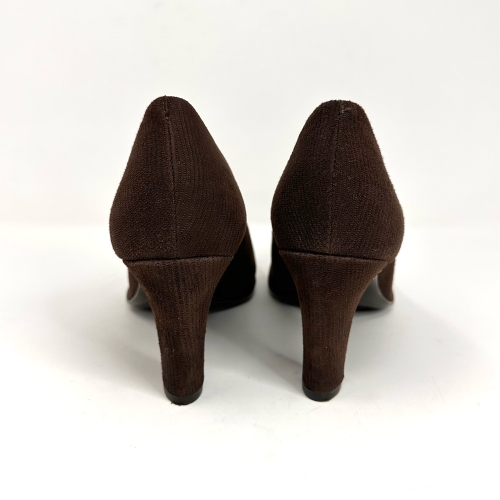 Nurture Paidyn Women’s Brown Leather Textured Heels - Picture 7 of 13